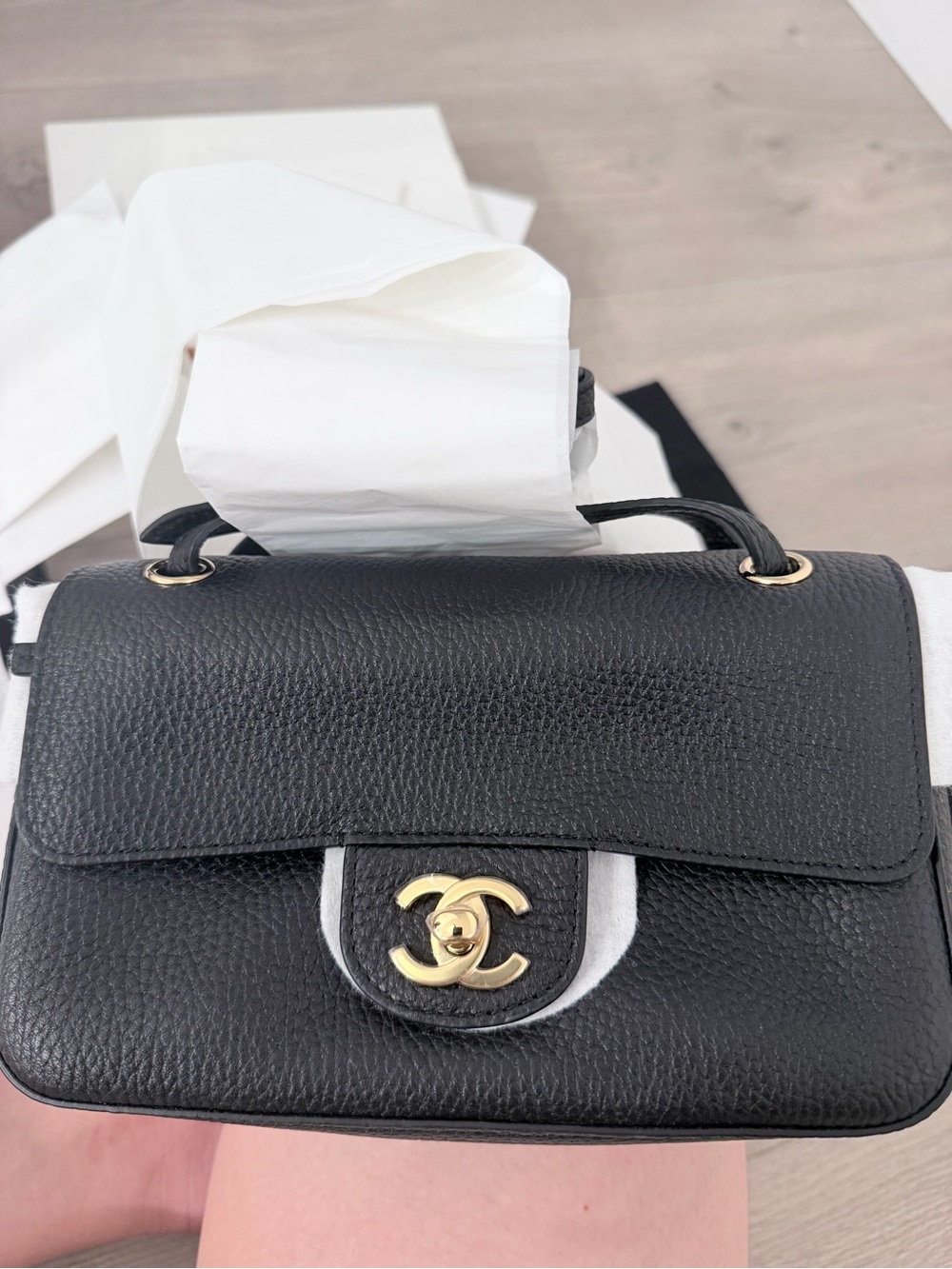 Chanel new 26B black flap mini souplissimo bag - Picture 11 of 16